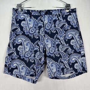 Polo‎ Ralph Lauren Shorts Mens 35 Blue Paisley Stretch Straight Fit Swim Trunks